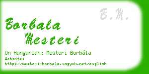 borbala mesteri business card